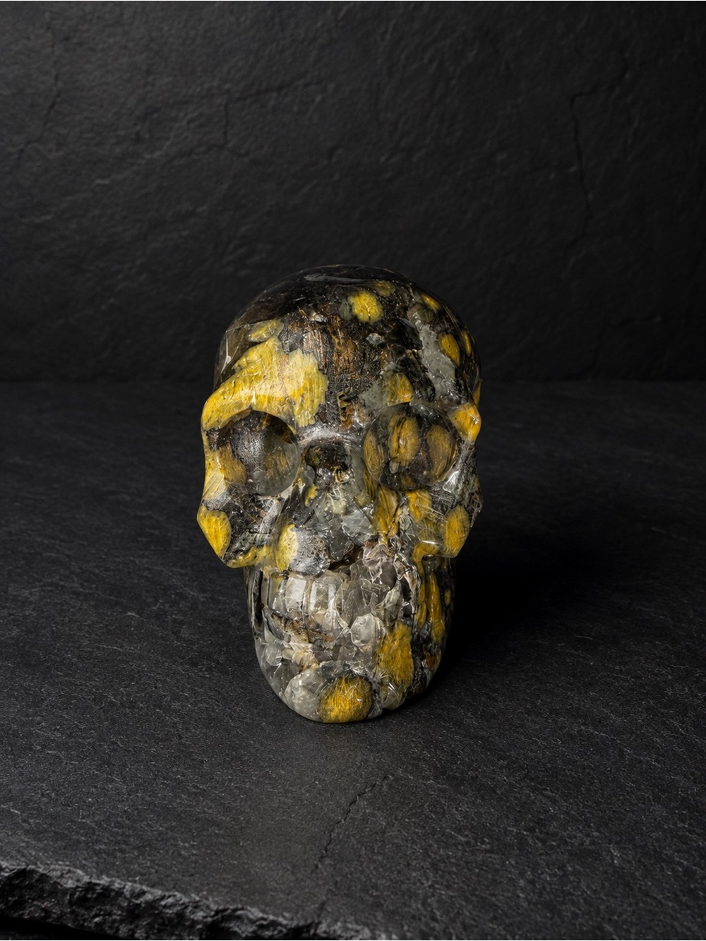 Orbicular Ocean Jasper Skull